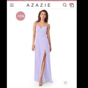 Azazie Mady purple chiffon women maxi Dress size A8